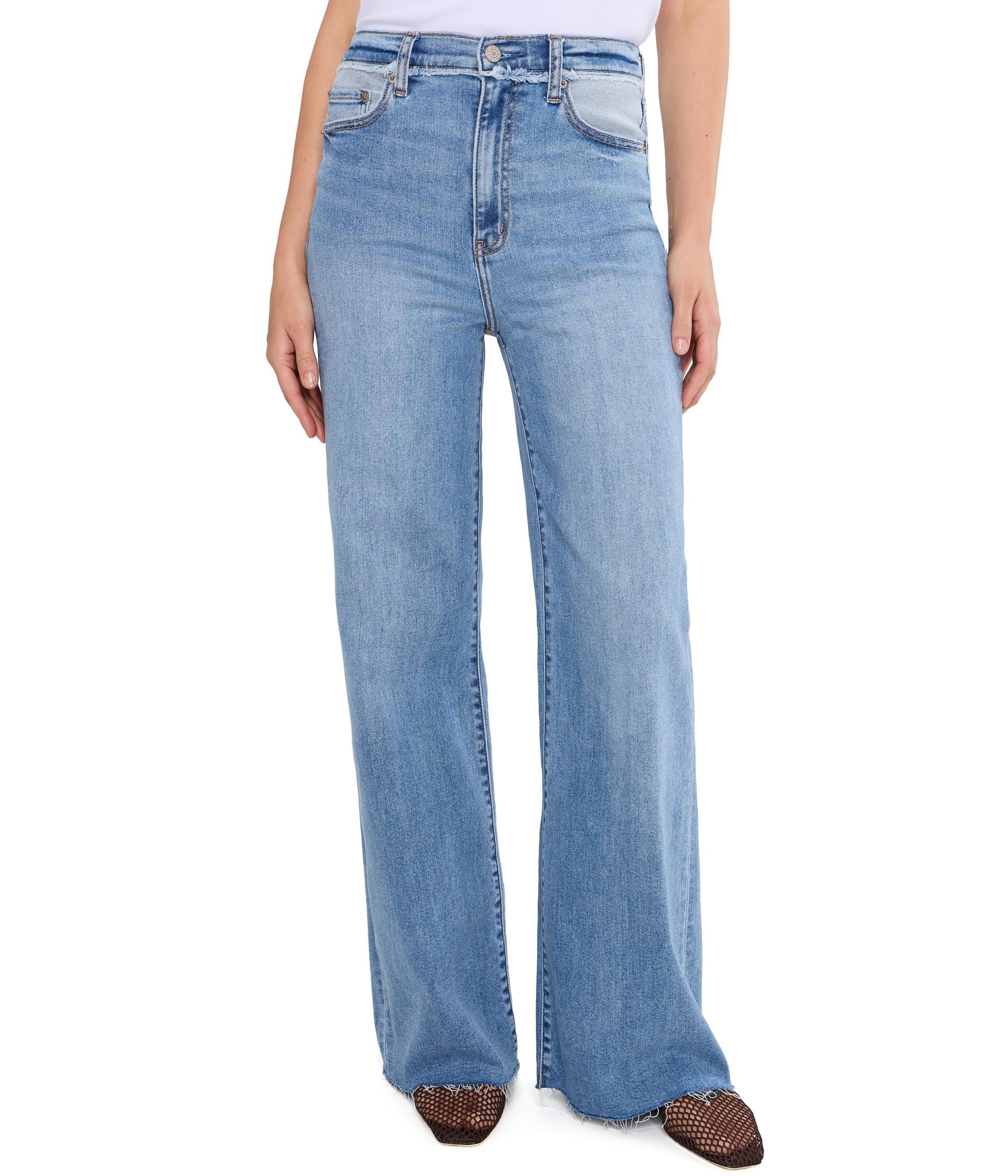Far Out High-rise Wide Leg In Starry