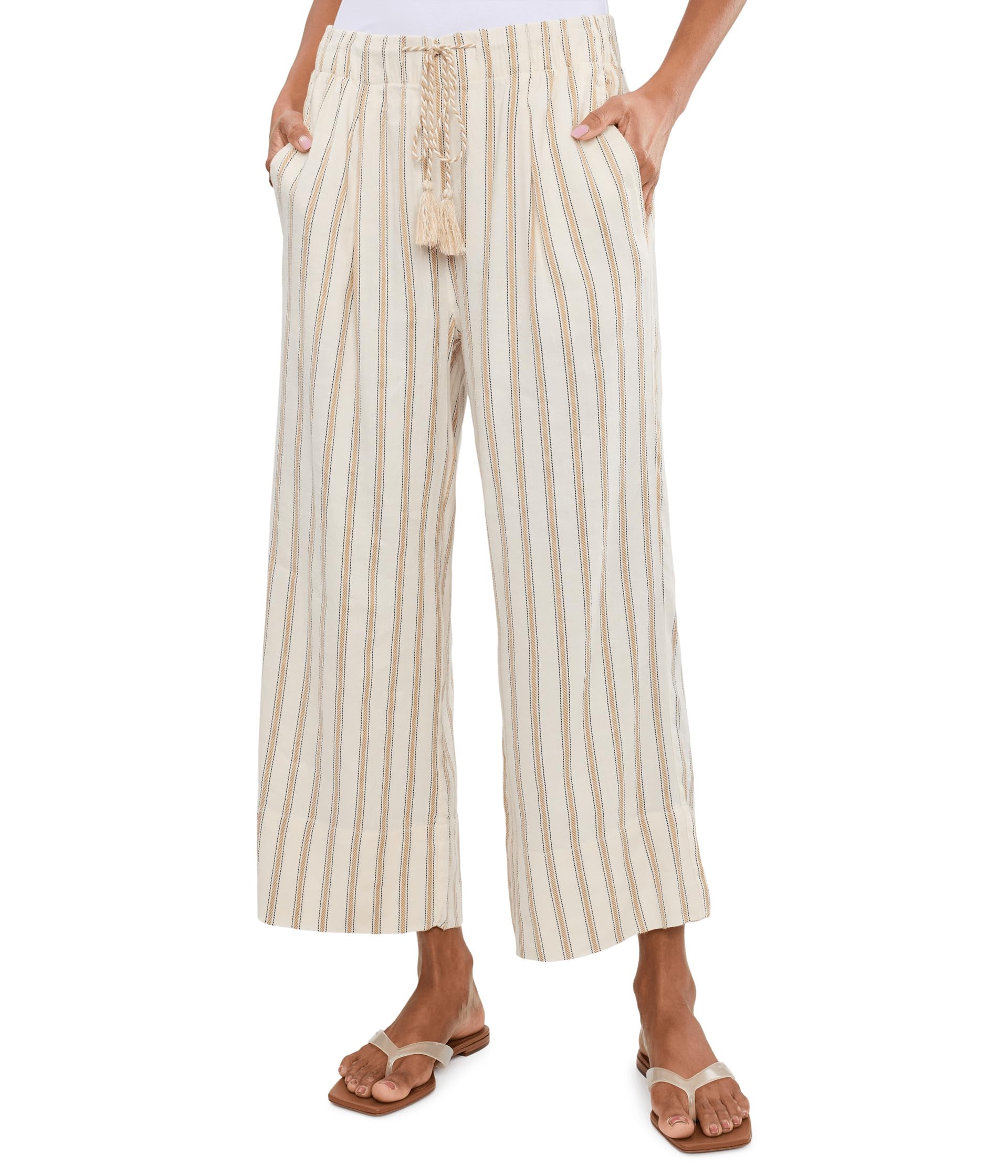Брюки Petite Mid-Rise Pull-On Wide Leg Crop