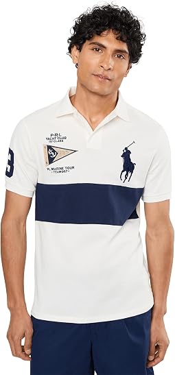 Мужская рубашка Polo Ralph Lauren Custom Slim Fit Big Pony Mesh Polo