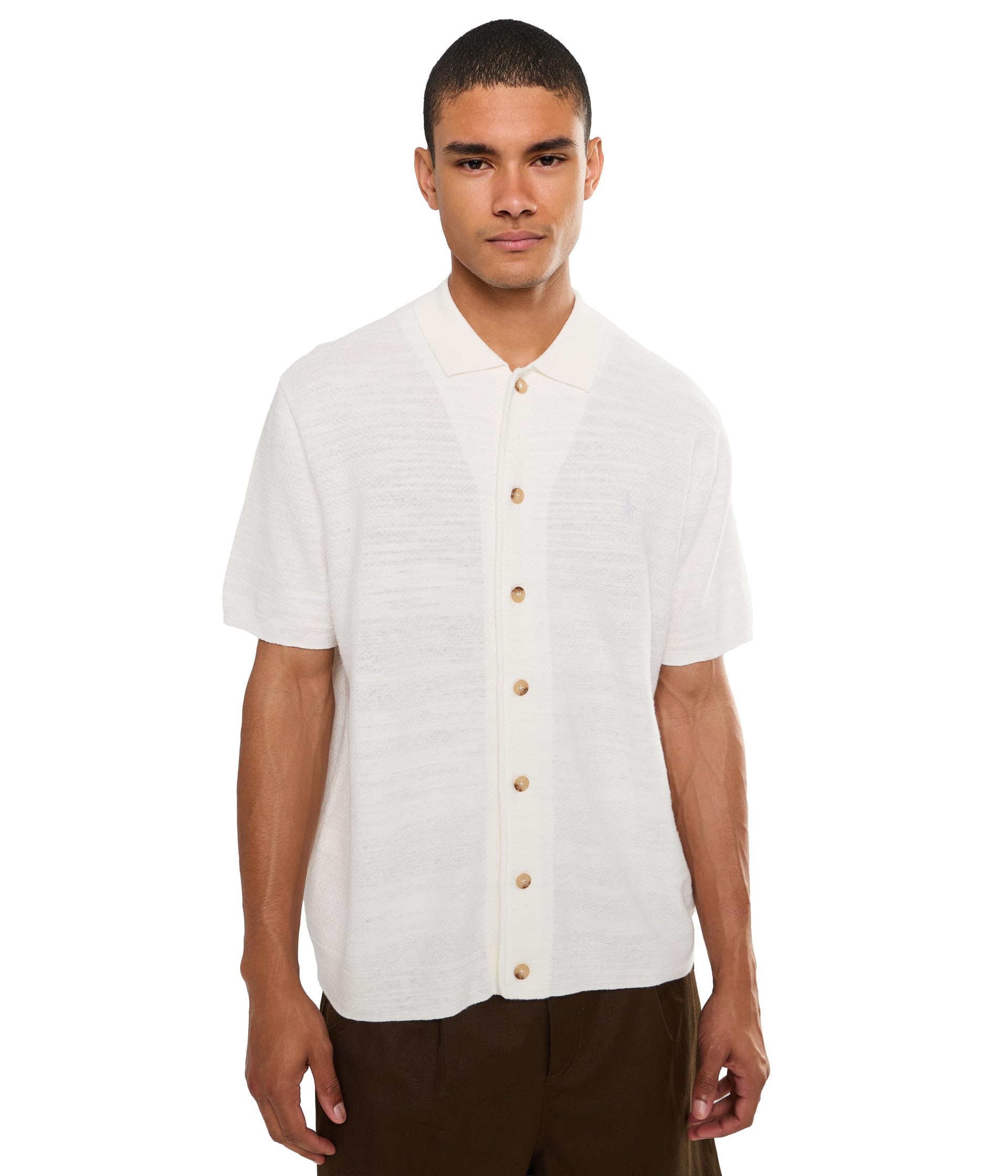 Cotton Linen Short Sleeve Cardigan