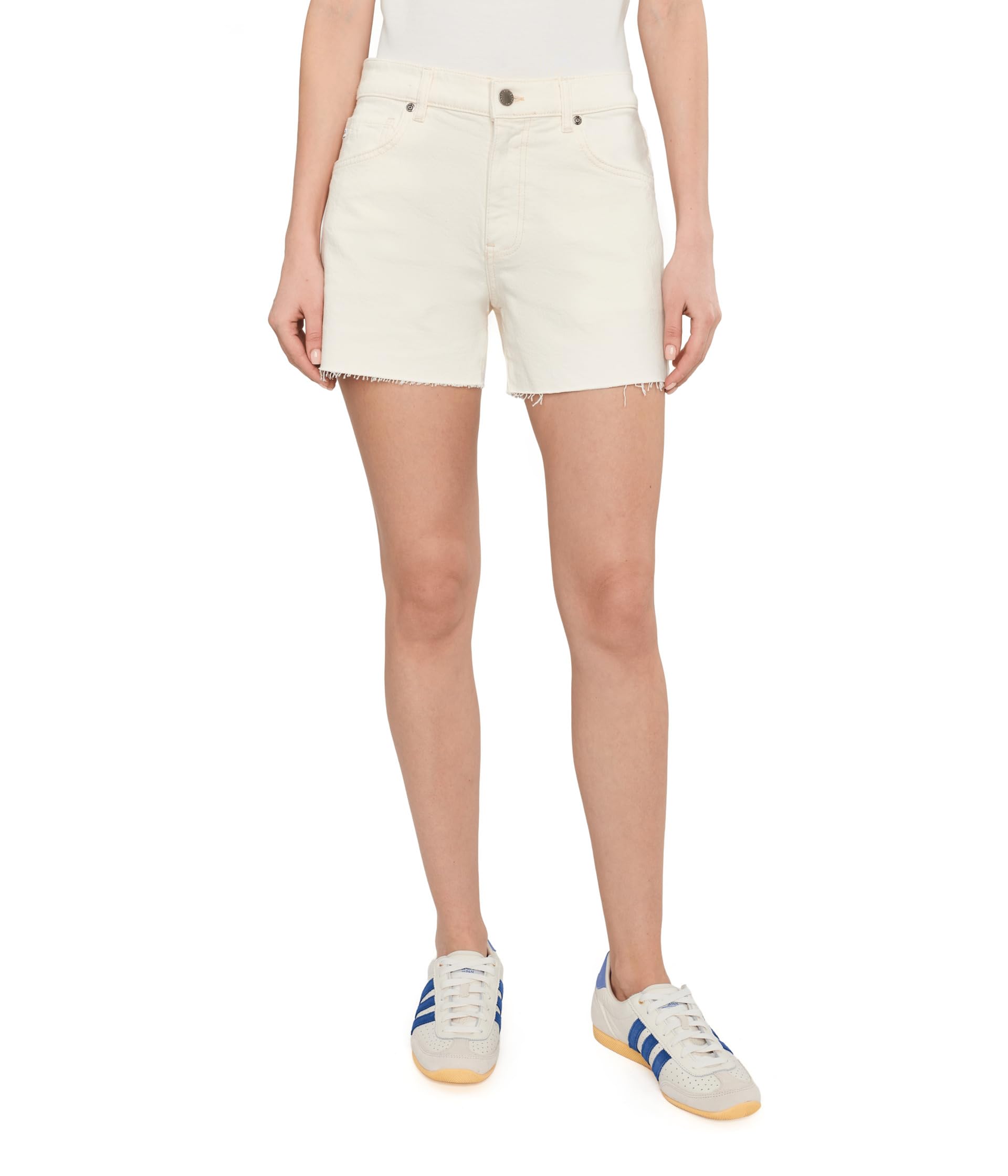 Halle High-Rise Relaxed Shorts in Powder Mended