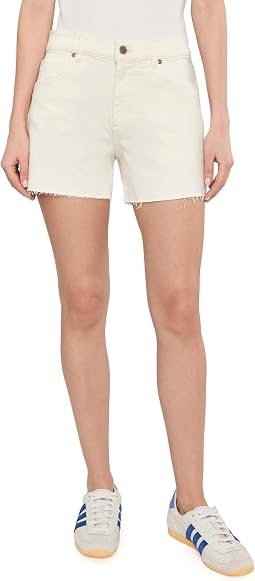 Halle High-Rise Relaxed Shorts in Powder Mended