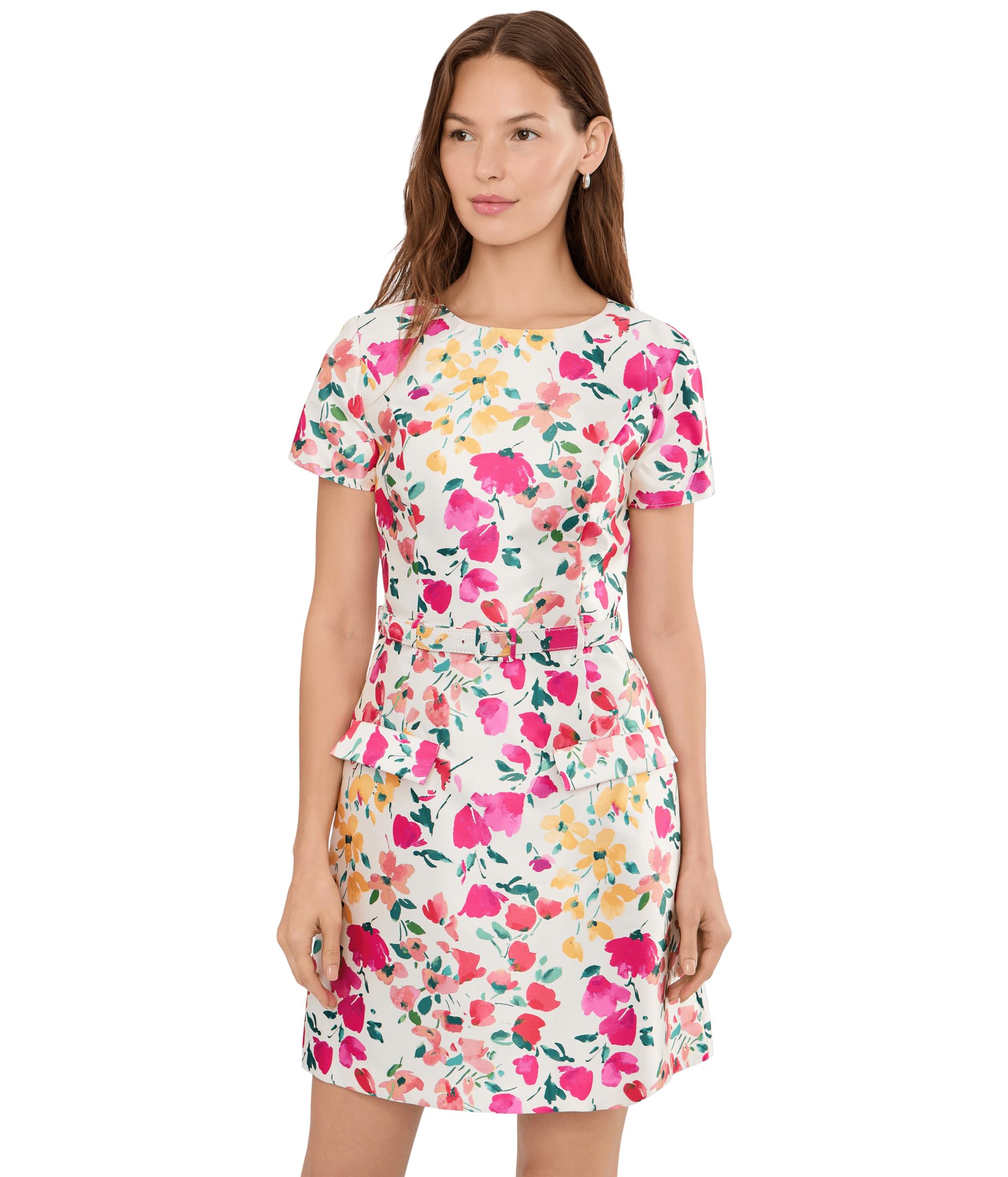 Короткое платье Adrianna Papell Printed Mikado