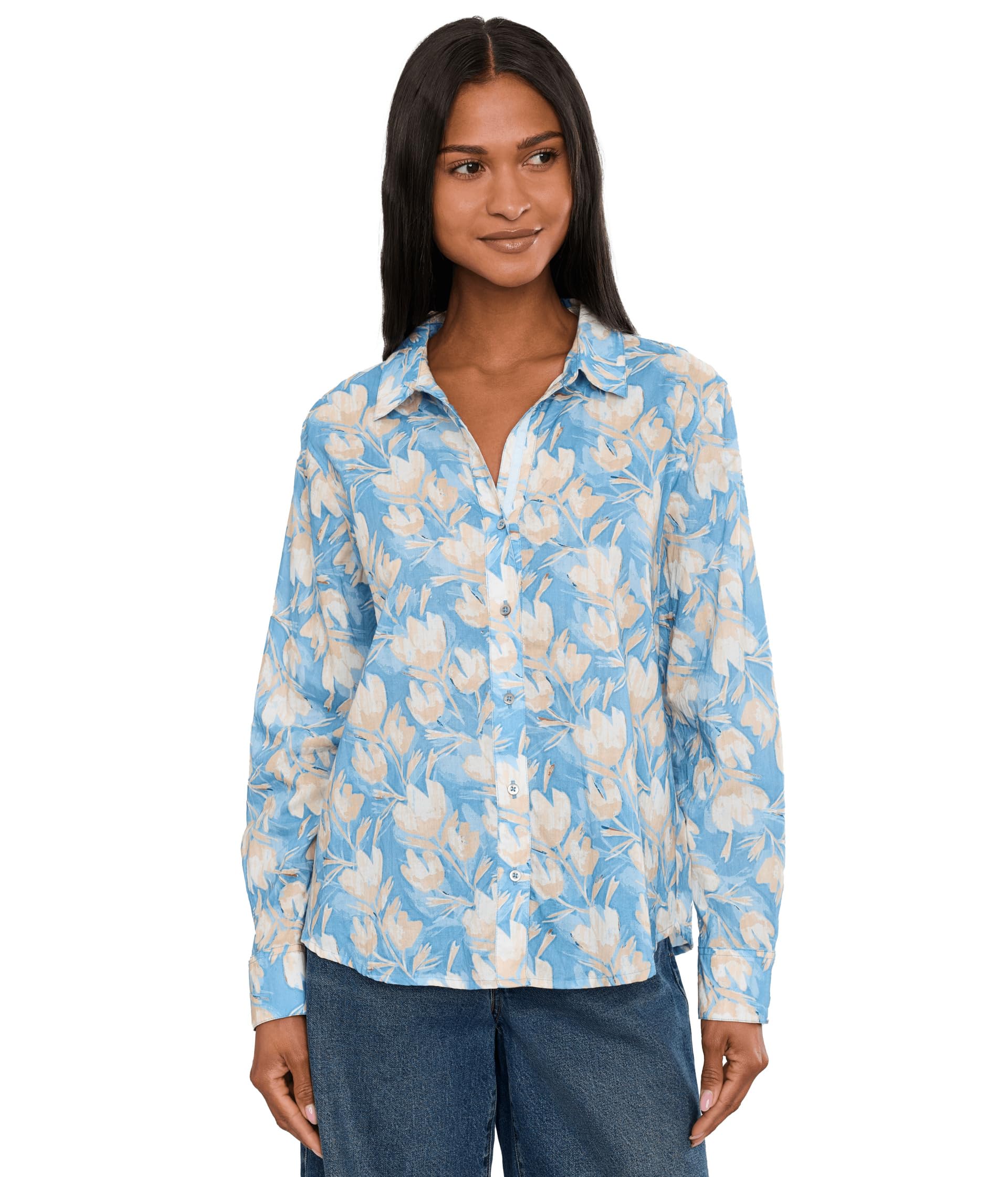 Рубашка NZ by NIC+ZOE Shadow Floral Core Cotton