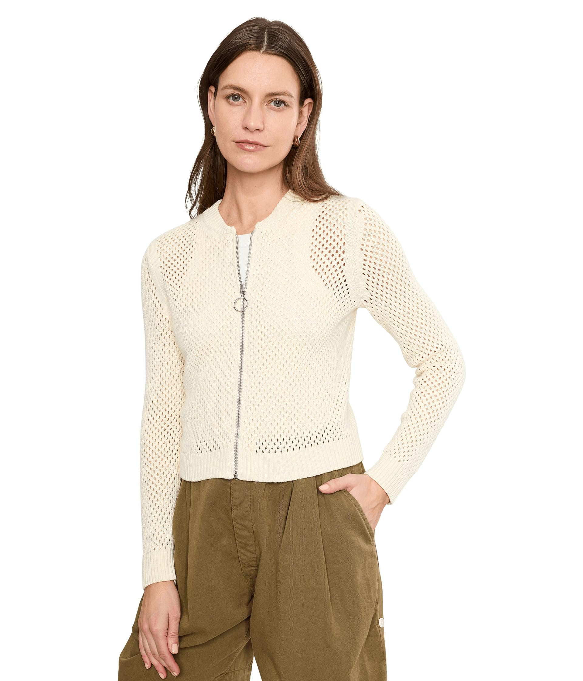 Кардиган из сетки на молнии Zip Front Mesh