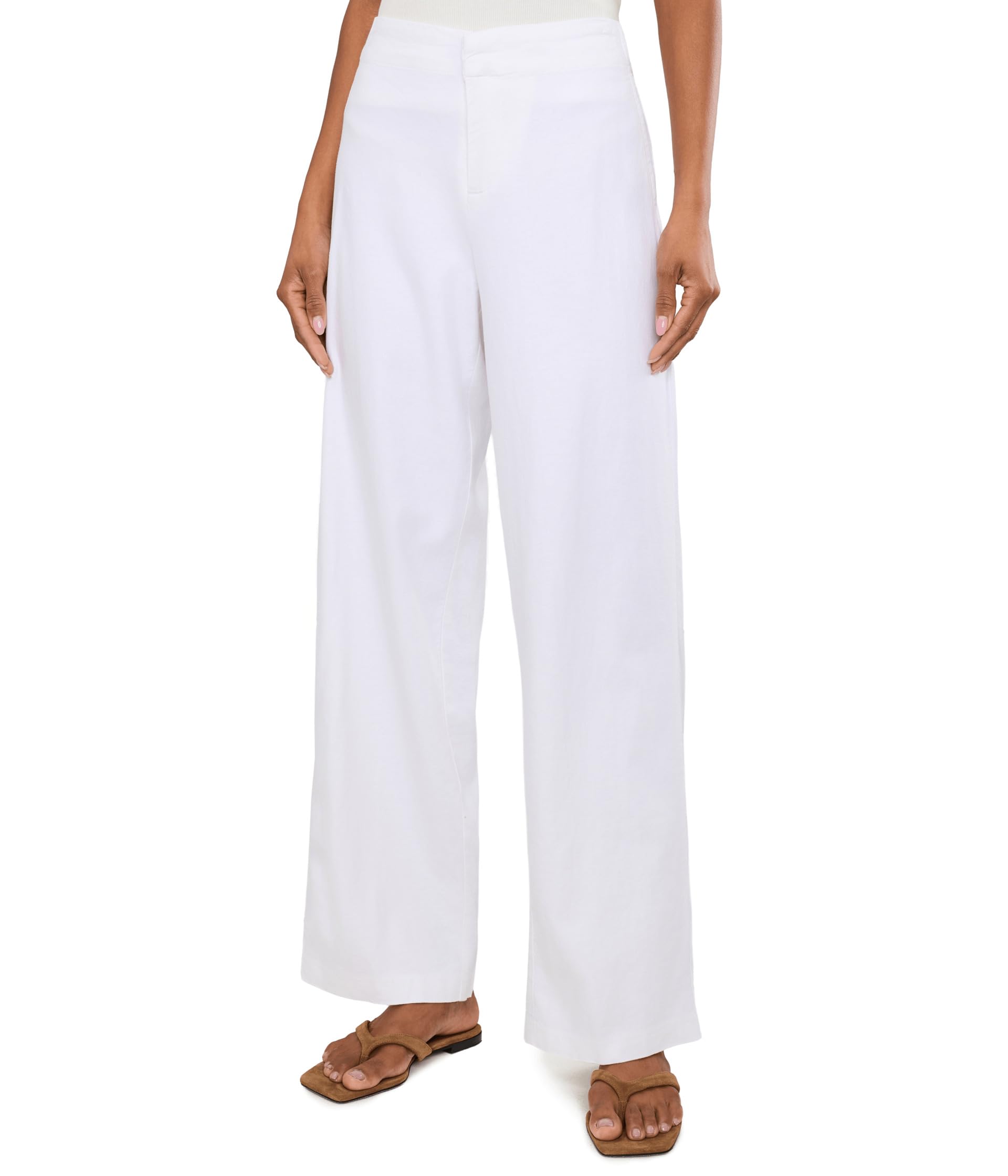 31" Lenox Wide Leg Stretch Linen Pants