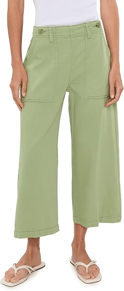 Женские брюки Petite Mid-Rise Utility Crop Wide Leg