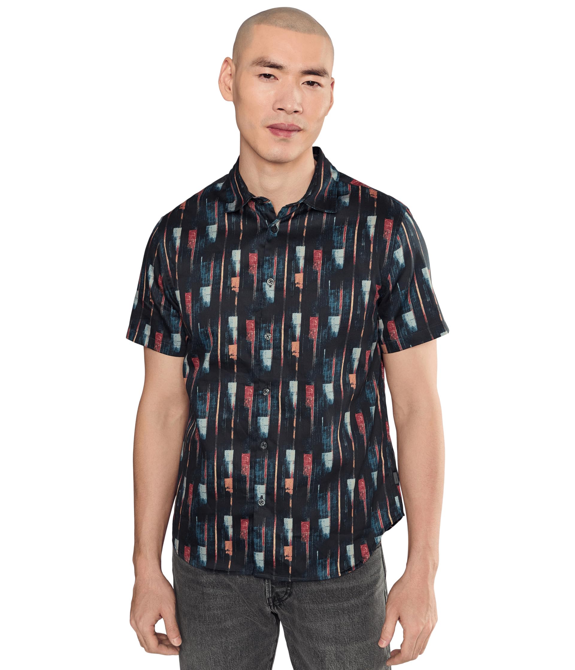 Sean Short Sleeve French Placket Shirt W780f26