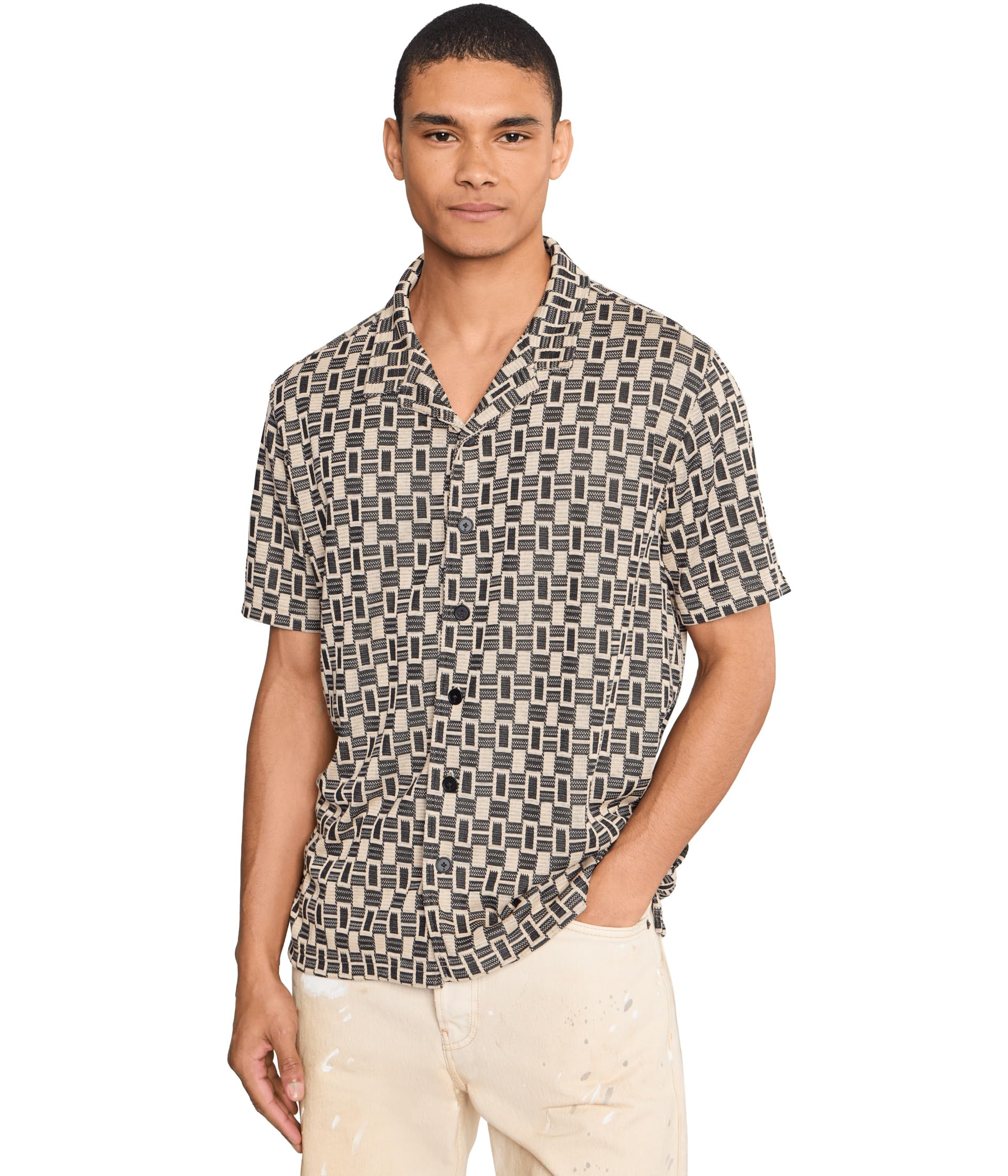 Рубашка Sanford Camp Collar John Varvatos