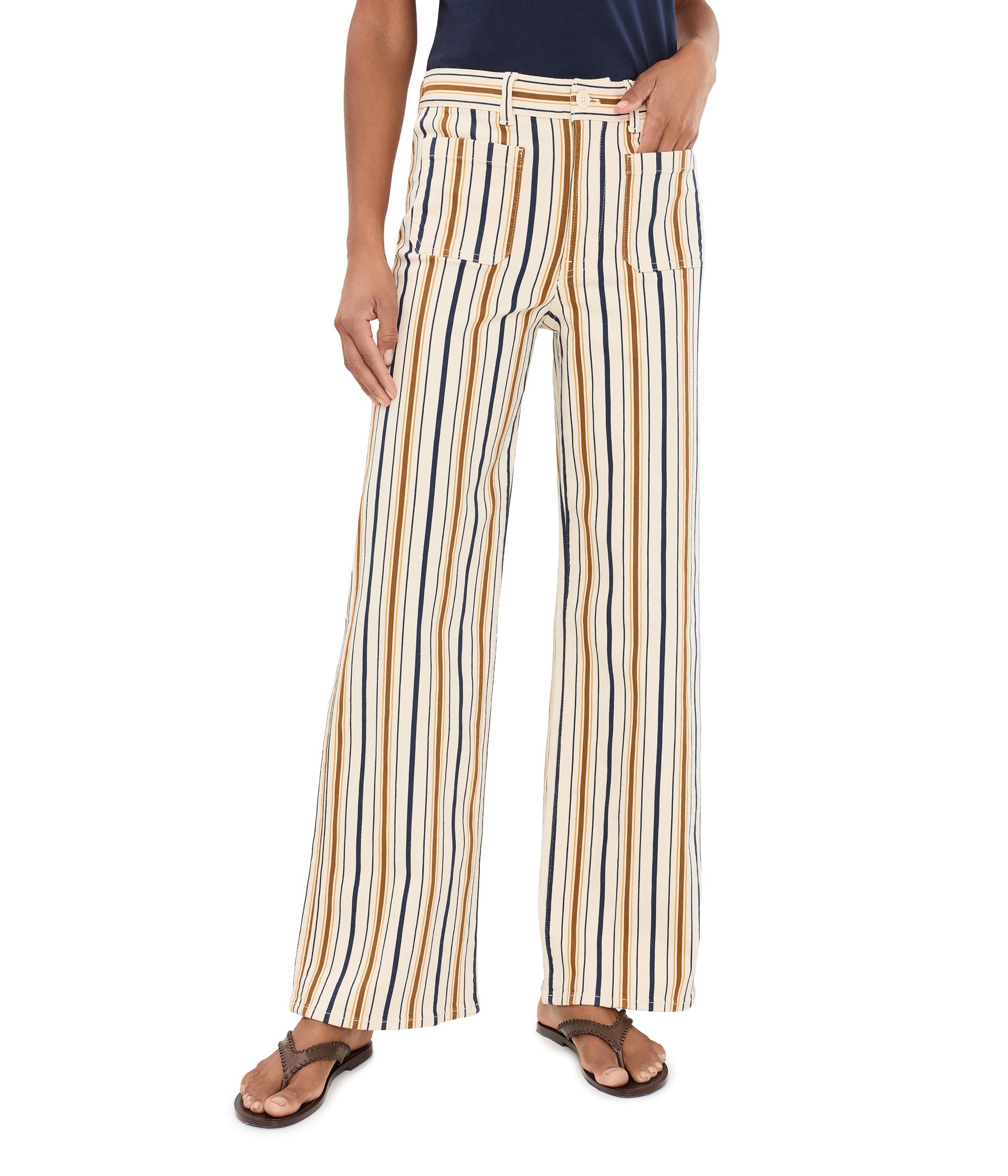 Madewell брюки The Emmy - стирка полоска