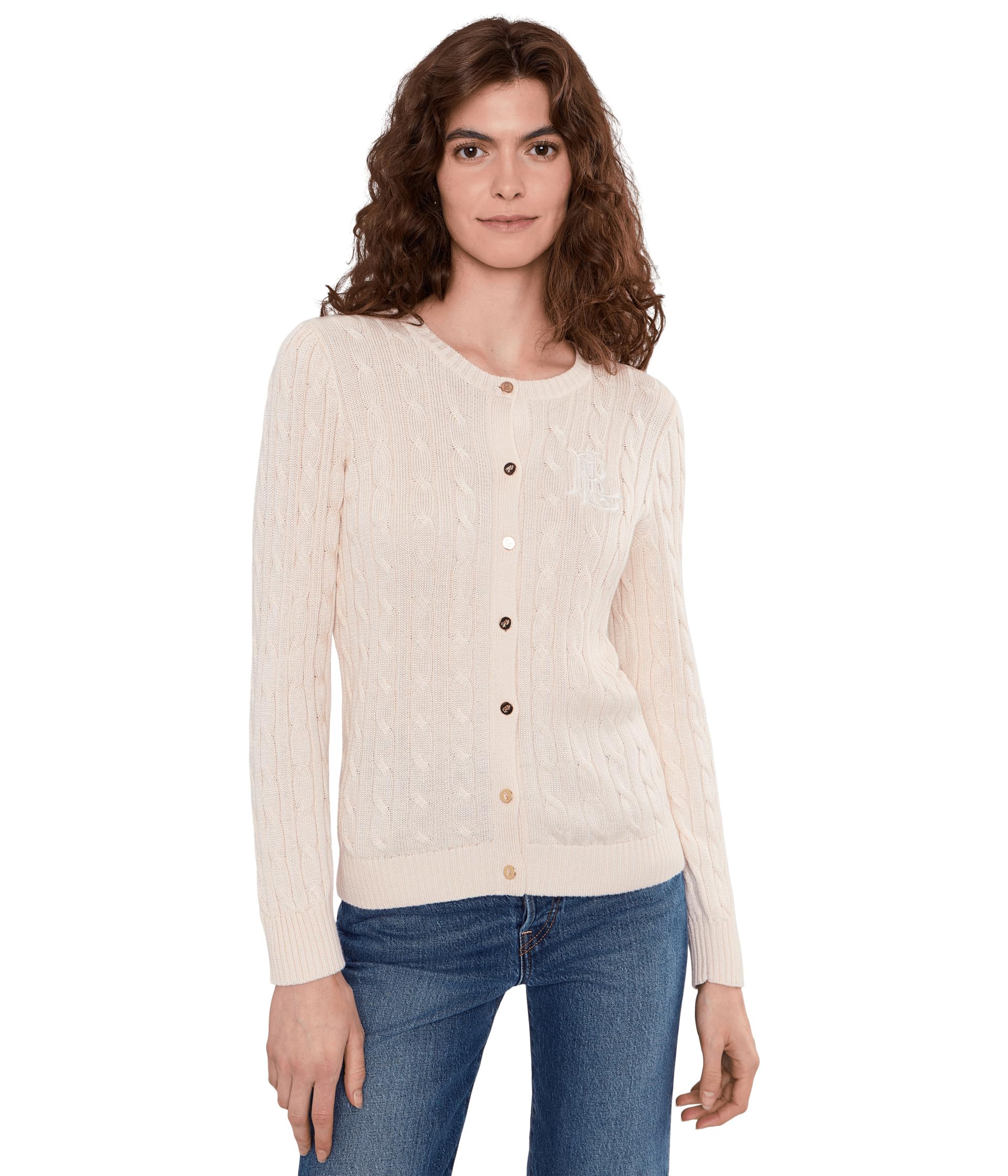 Cable-Knit Cotton-Blend Cardigan