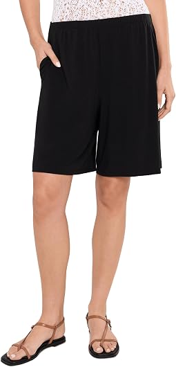 Fine Stretch Jersey Knit Flared Shorts
