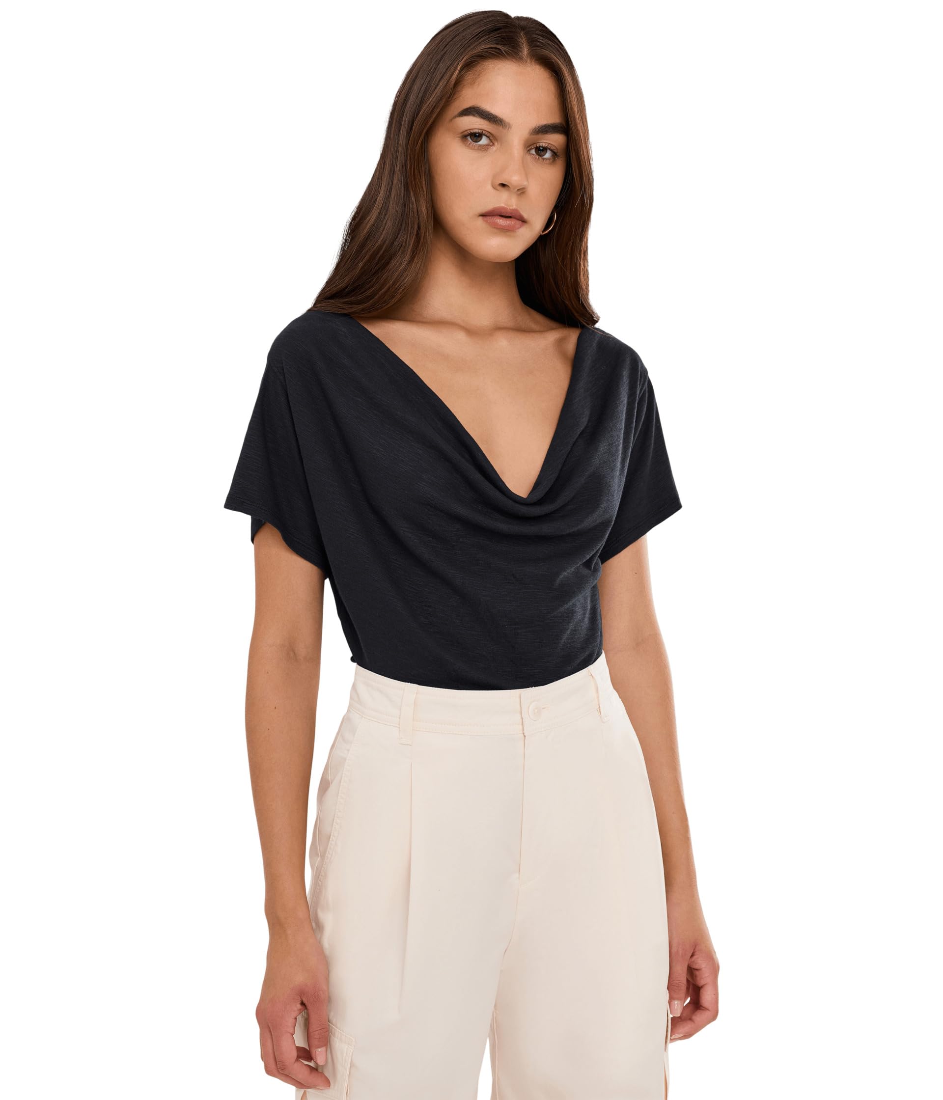 We The Free Waterfall Cowl Neck Top