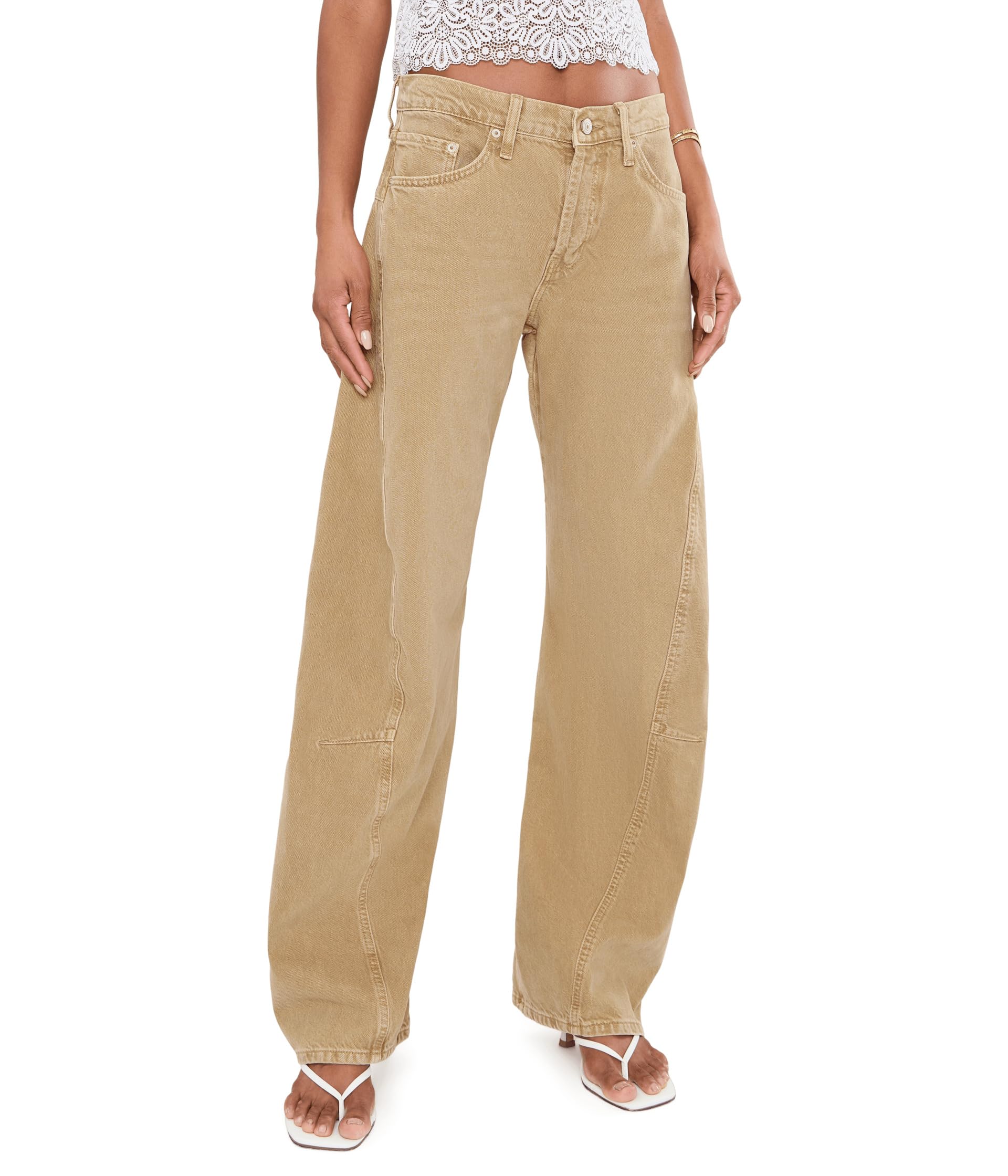 We The Free Fable Low Rise Twisted Bowed Jeans