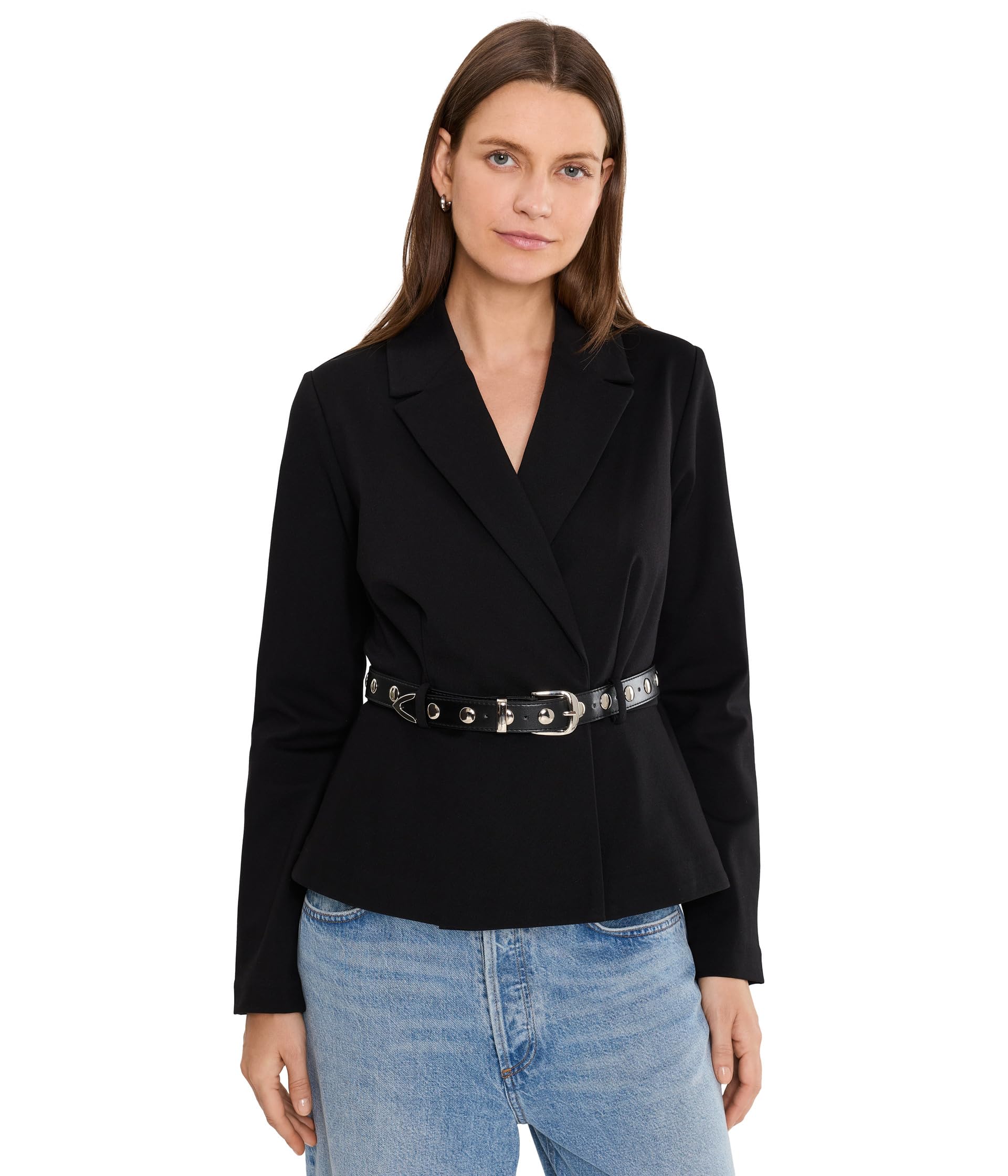 Belted Peplum Blazer