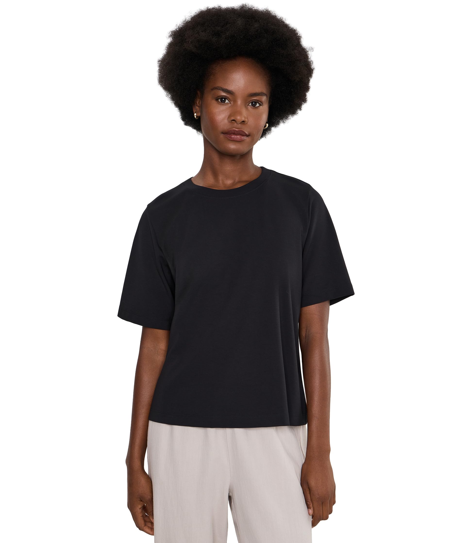 Extra Fine Ponte Crew Neck Tee
