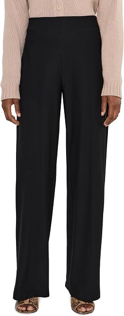 Washable Stretch Crepe High-Waisted Pants