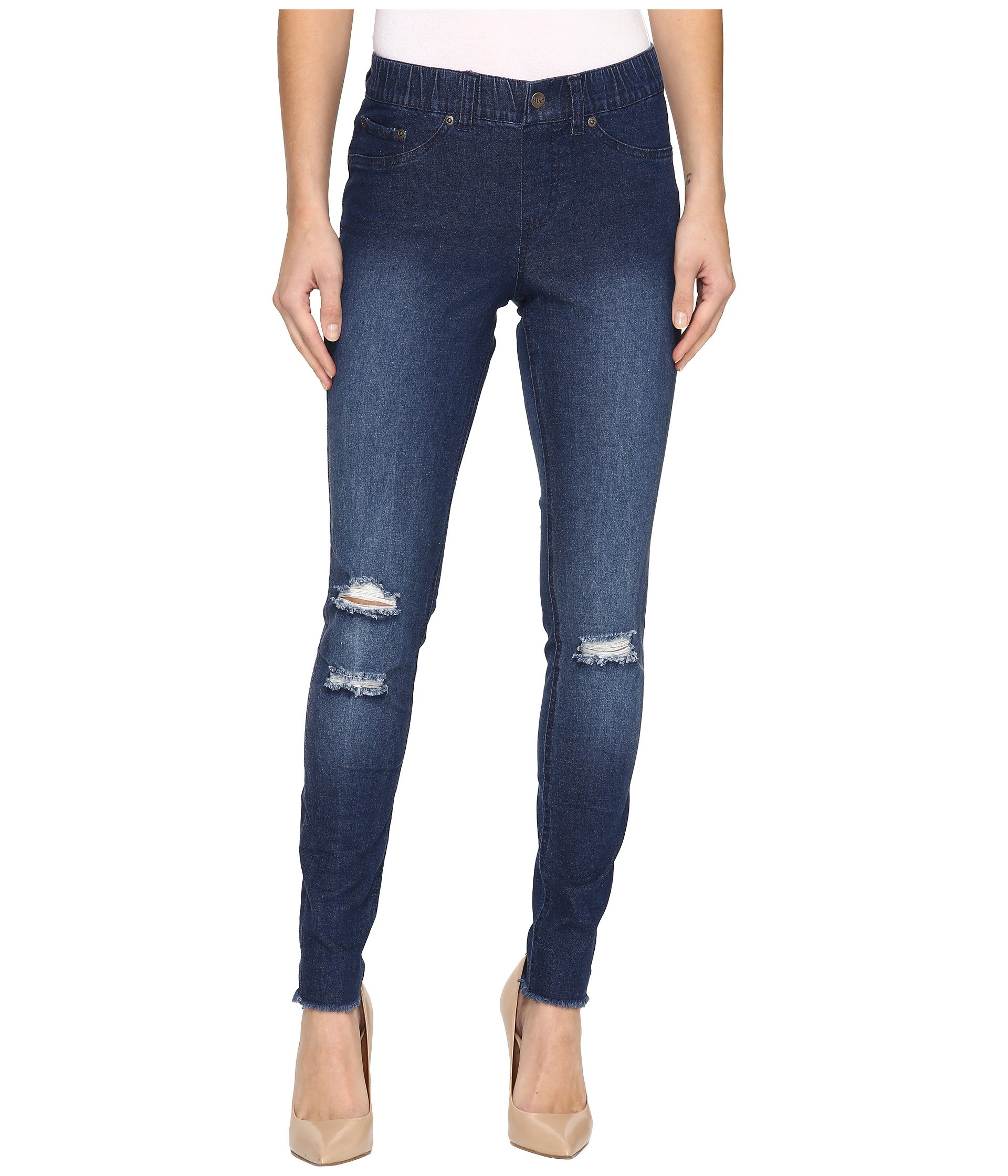 Ripped Knee Denim Leggings