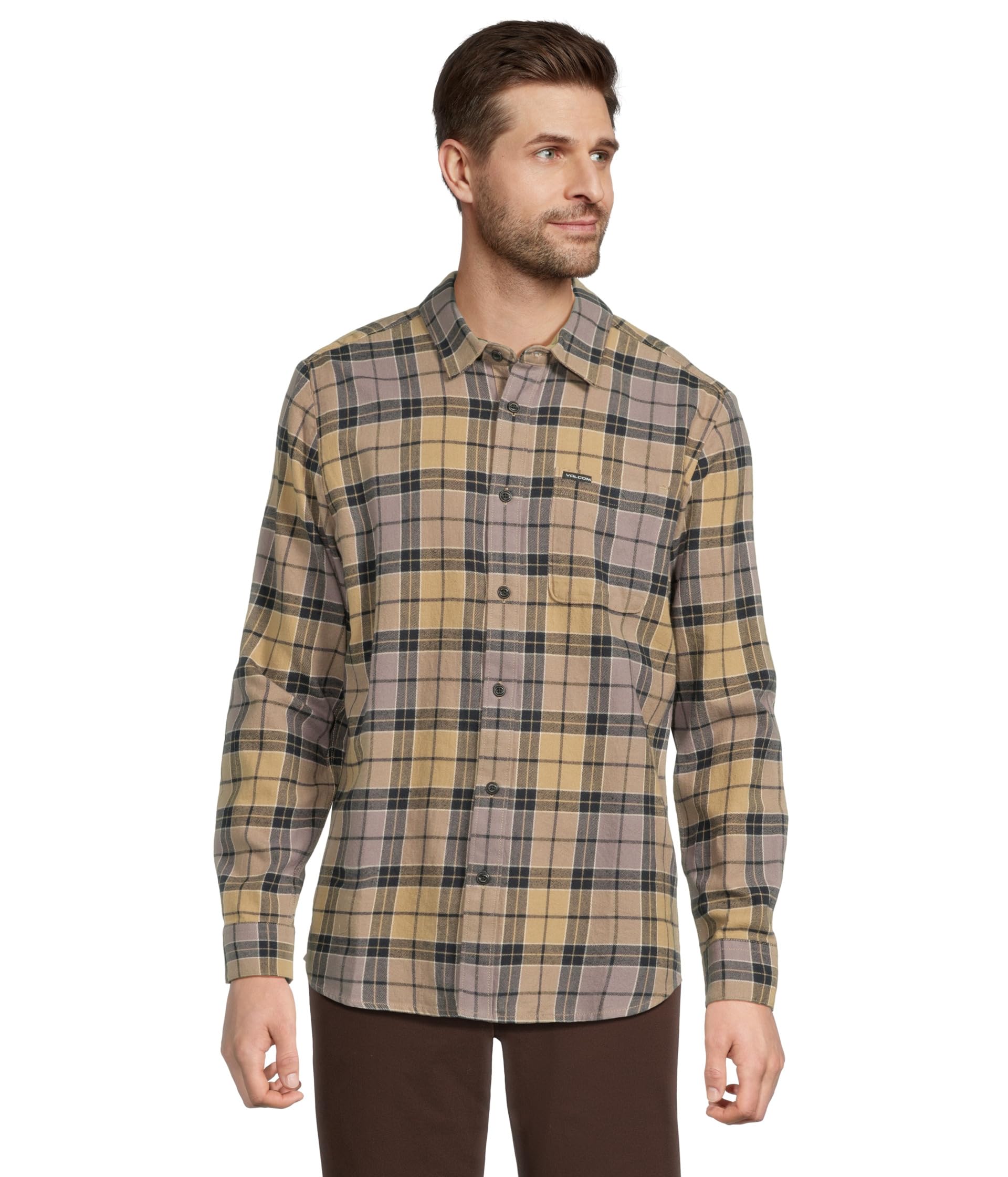 Volcom рубашка Caden Plaid с длинным рукавом