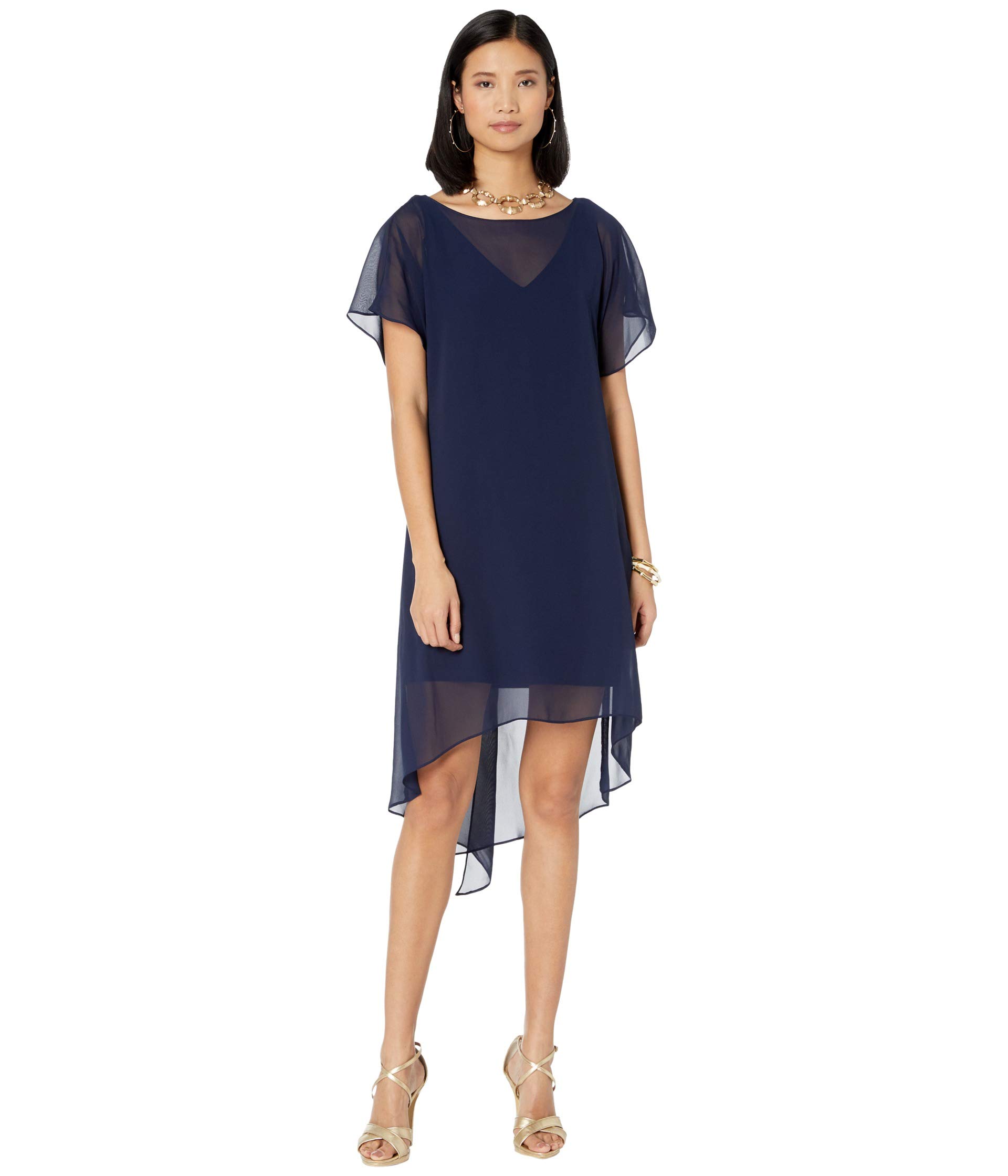 Женское платье Chiffon Overlay Sheath