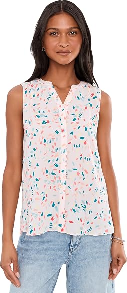 Sleeveless Pintuck Blouse