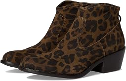 Brown Leopard Suede