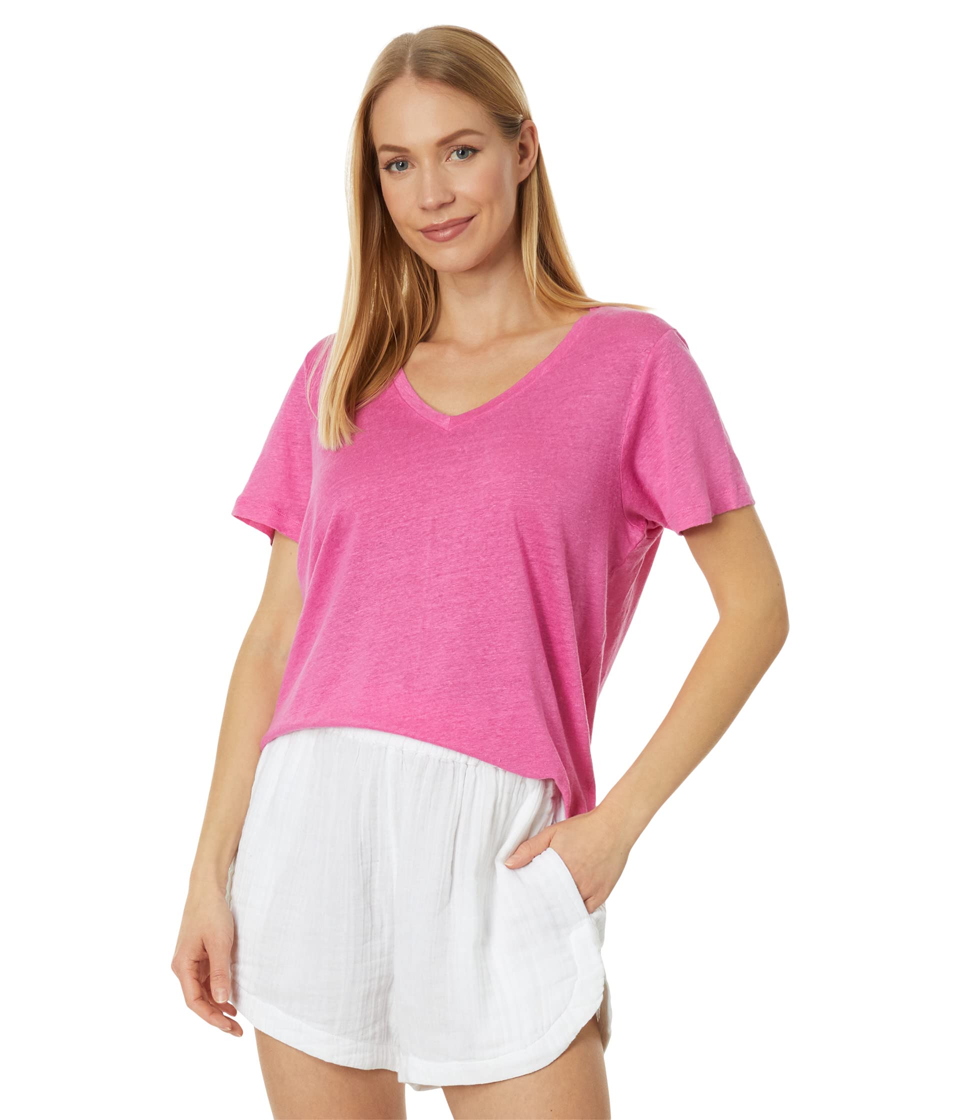 Linen V-Neck Tee
