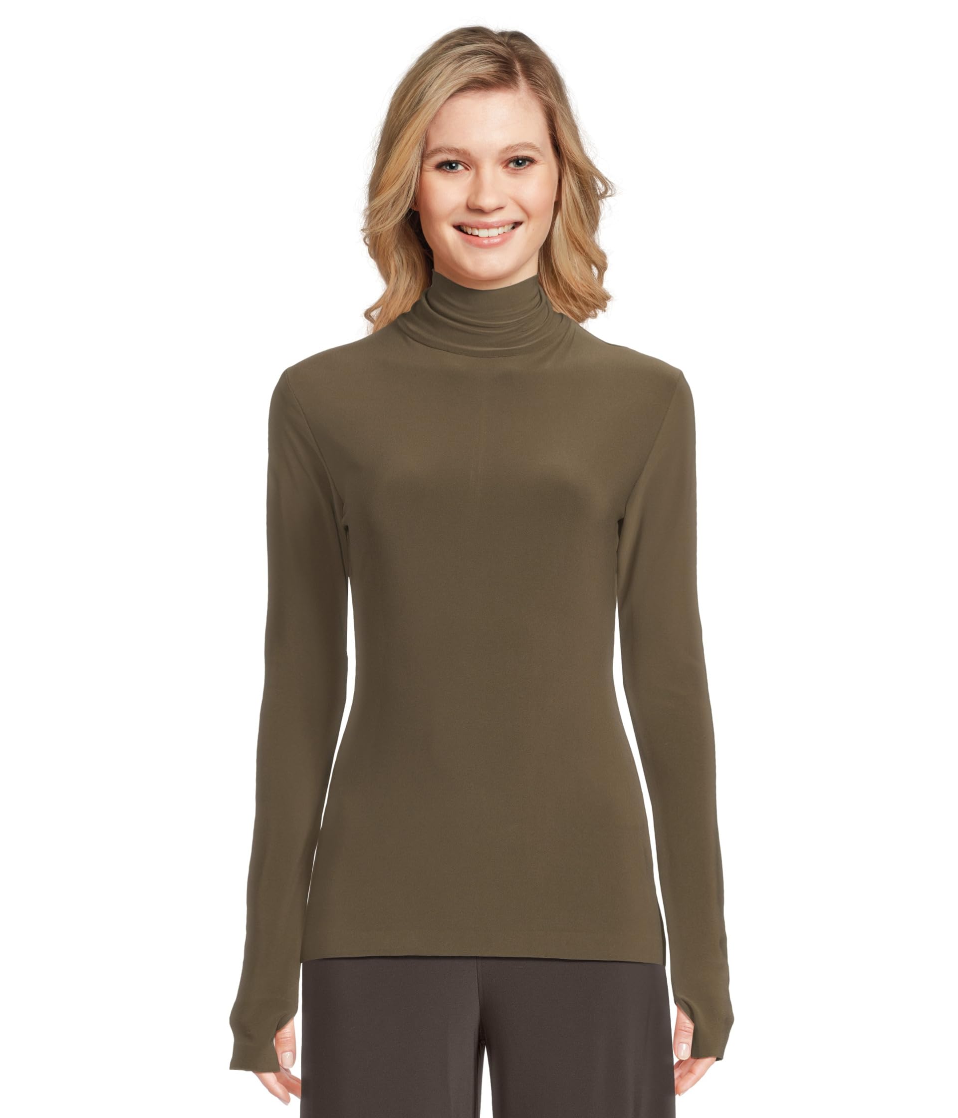 Slim Fit Long Sleeve Turtle Top
