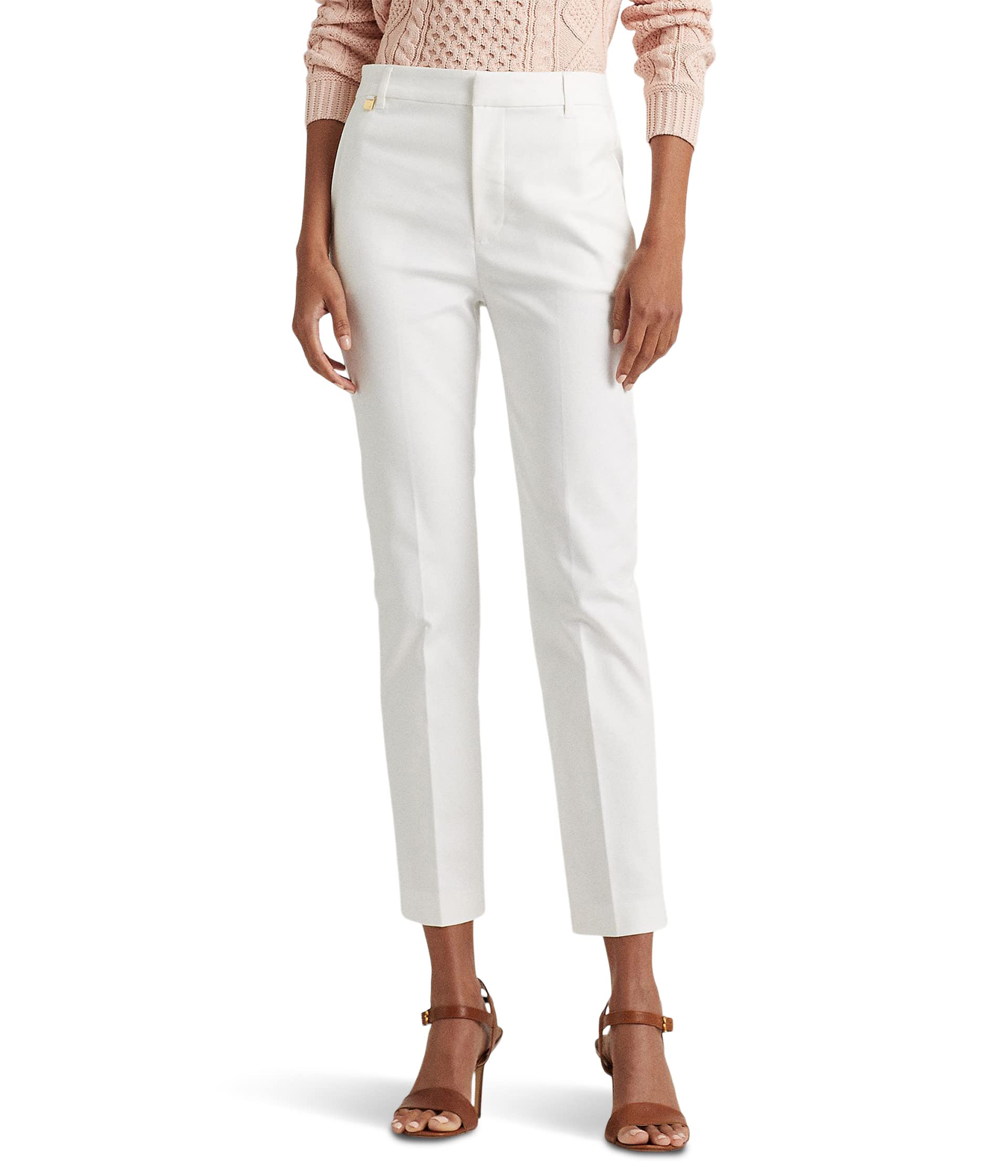 Stretch Cotton Blend Pants
