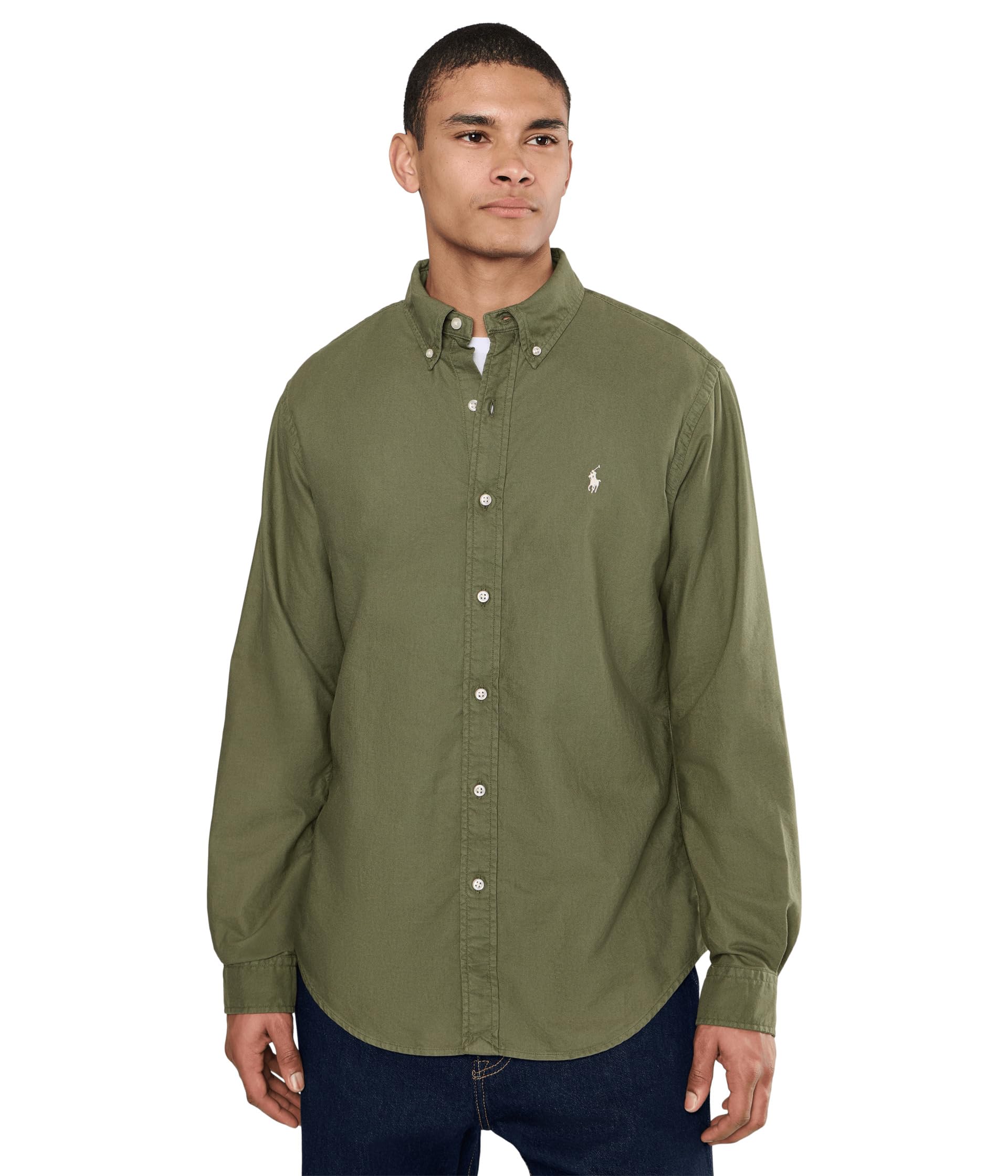 Мужская рубашка Classic Fit Long Sleeve Garment Dyed Oxford
