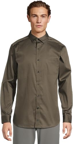 Olive/Navy Linked Oval