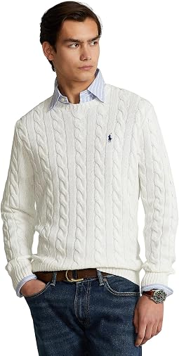 Cable-Knit Cotton Sweater
