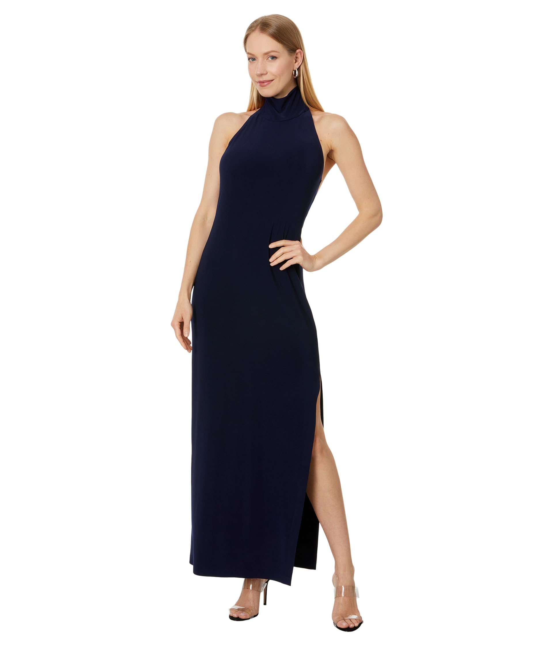Вечернее платье Halter Turtle Side Slit от Norma Kamali