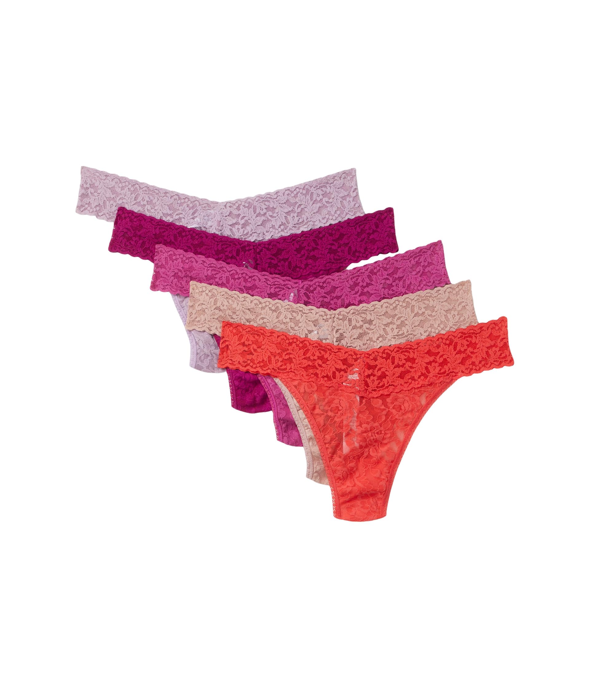 Signature Lace Original Rise Thong 5-Pack