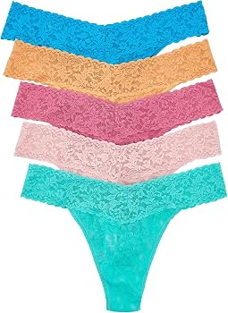 Signature Lace Original Rise Thong 5-Pack