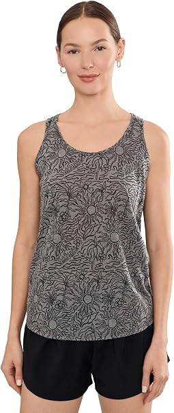 Charcoal Heather Sunburst Print