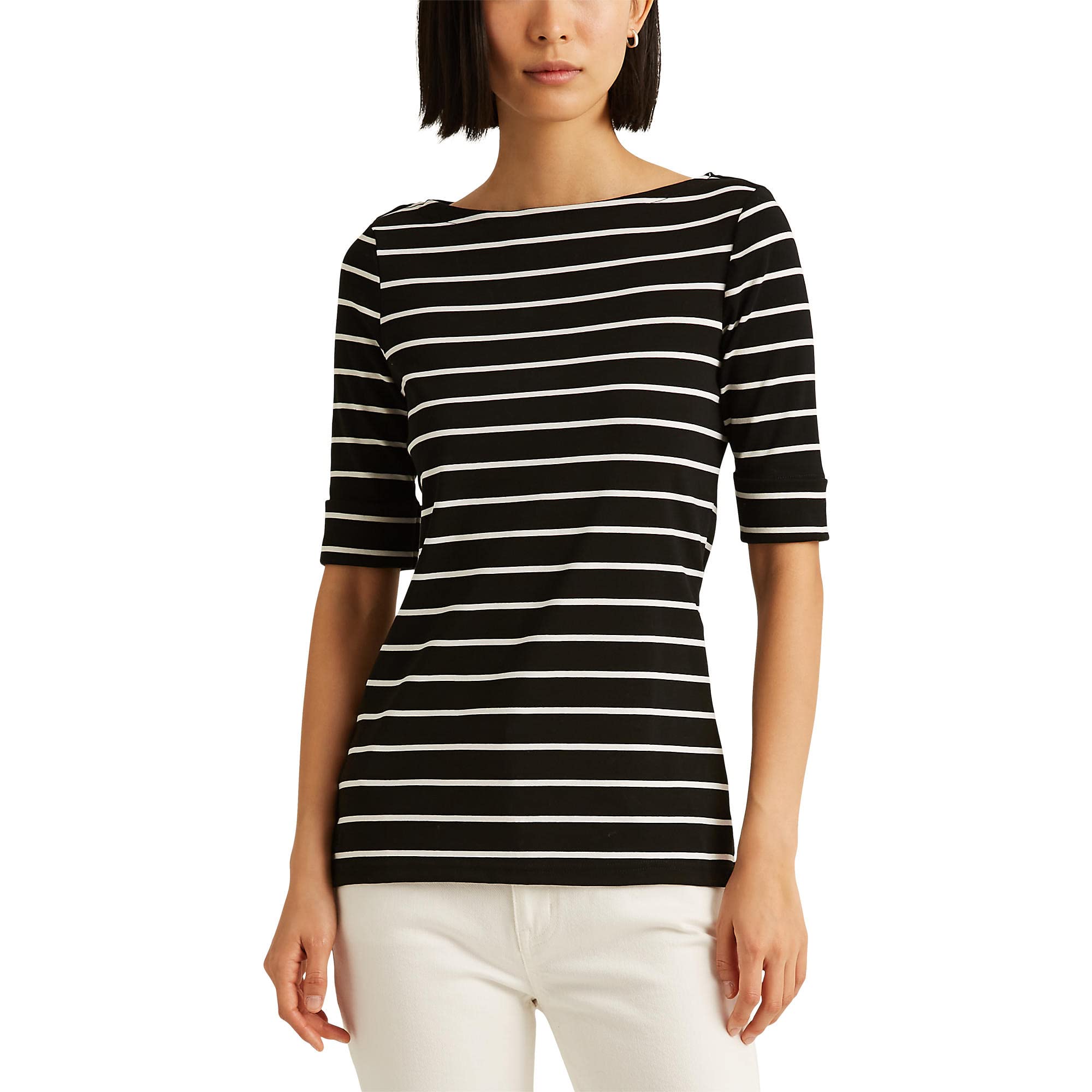 Striped Boatneck Top