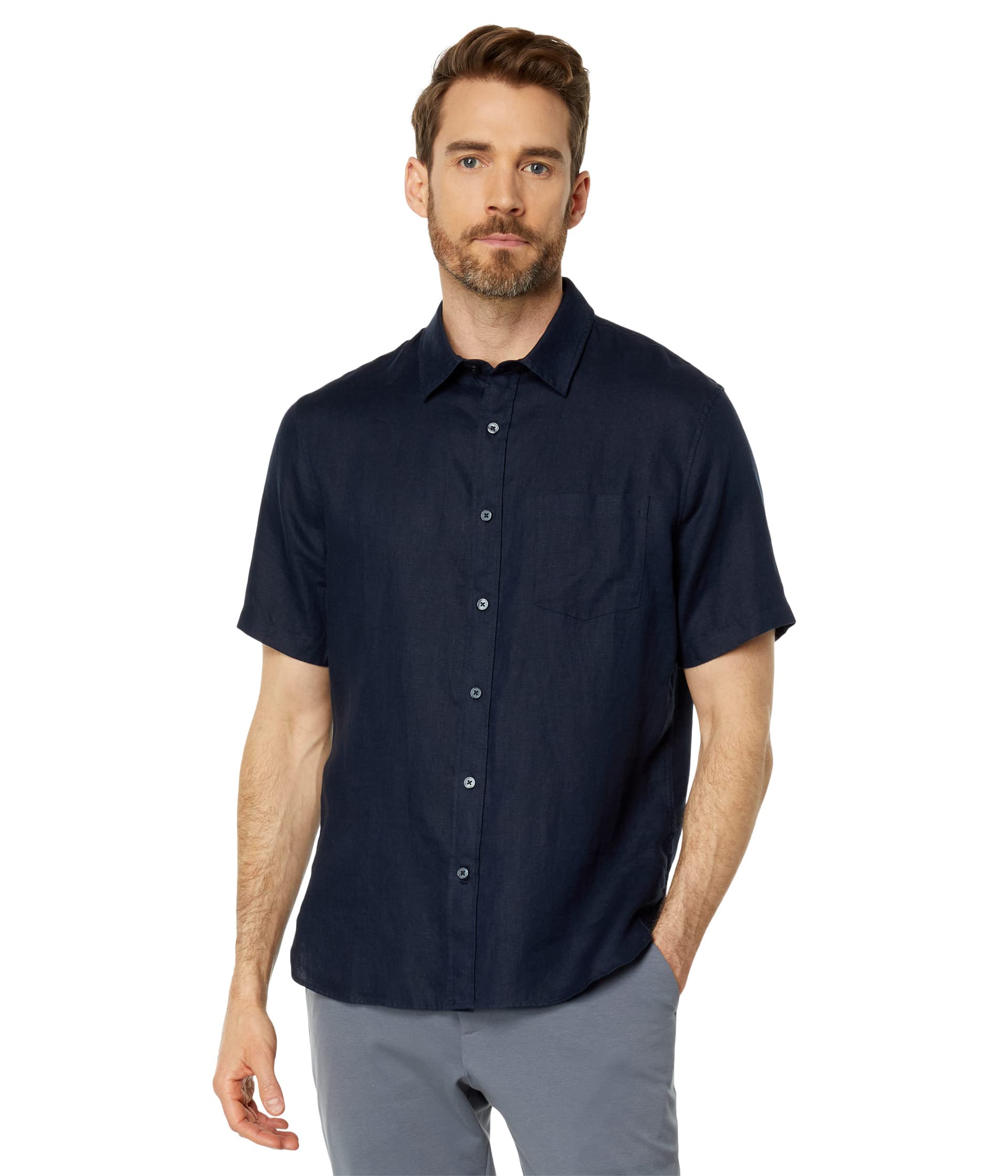 Рубашка Vince Linen Short Sleeve