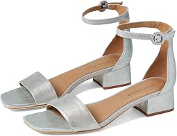 Silver Metallic Suede