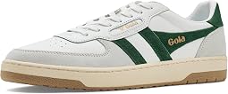 White/Dark Green