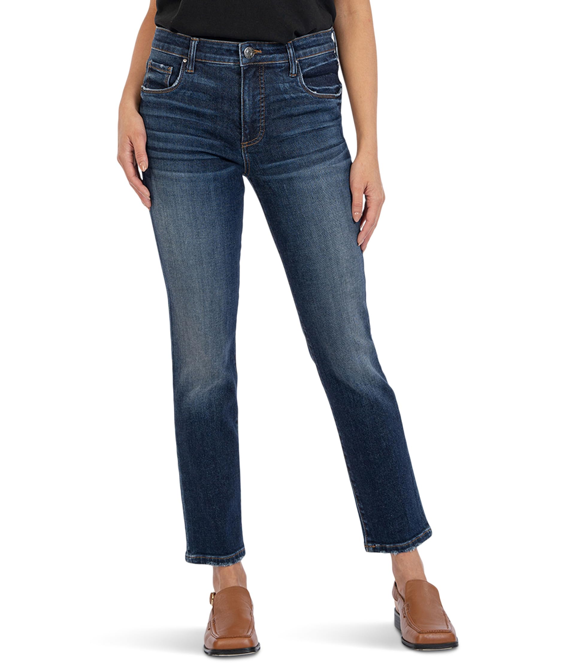 Reese High-Rise Fab Ab Ankle Straight Jeans in Enchantment