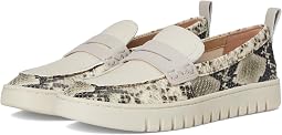 Cream Snake Embossed Leather