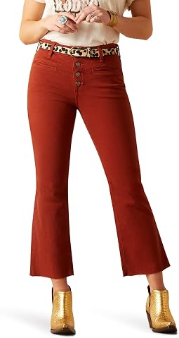 Ariat джинсы Jazmine Flare с завышенной талией, бордовый цвет