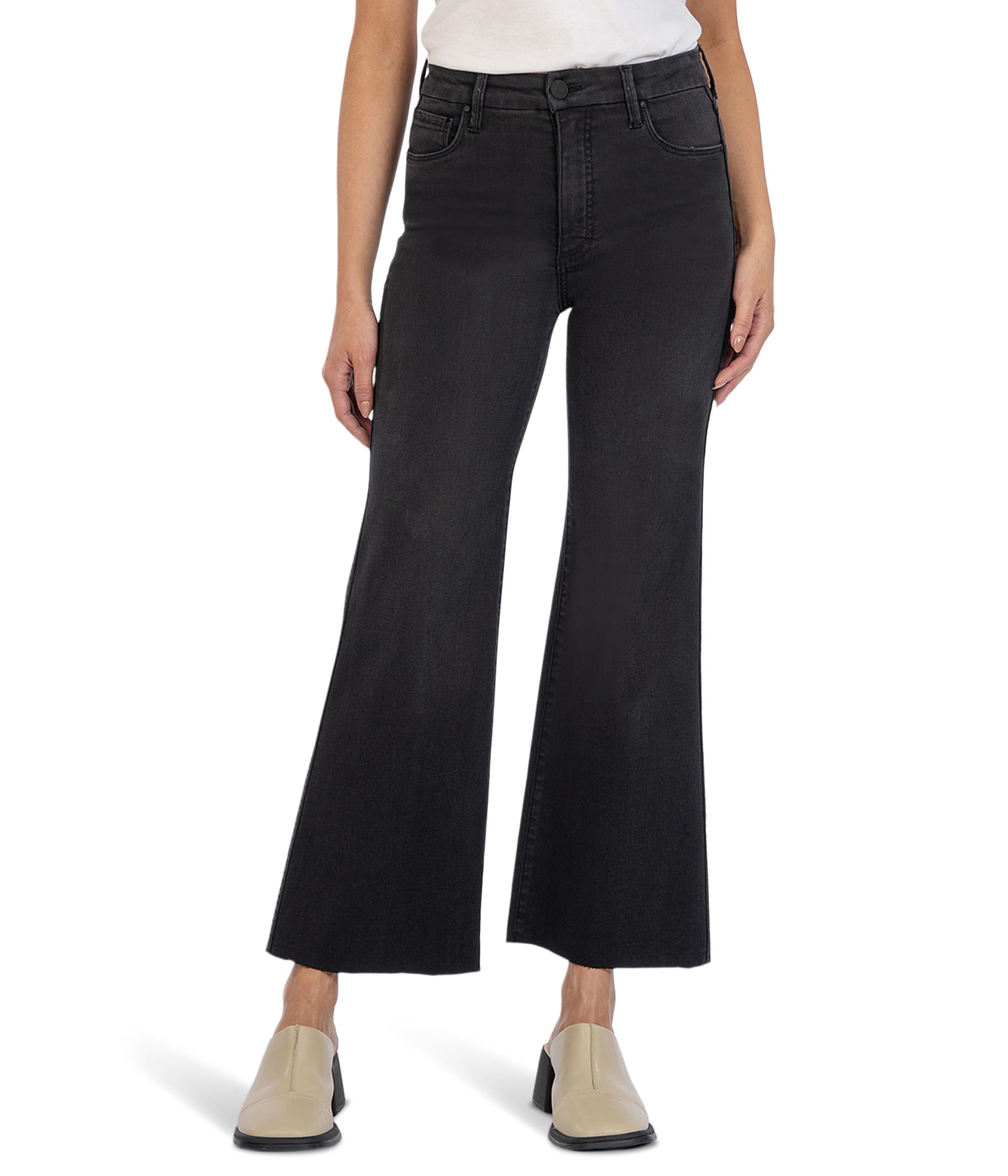 Meg High-Rise Fab Ab Wide Leg Raw Hem in Experiences