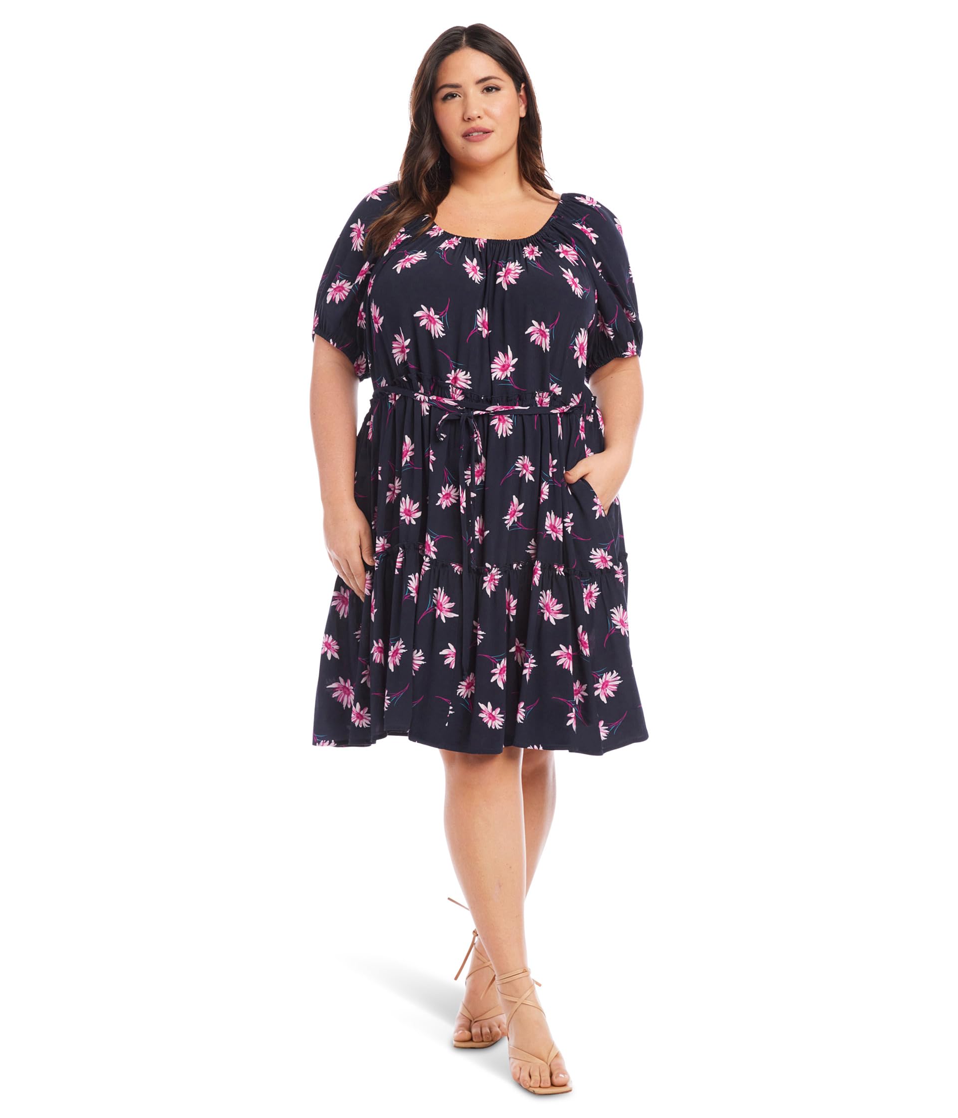 Платье Plus Size Tiered Short
