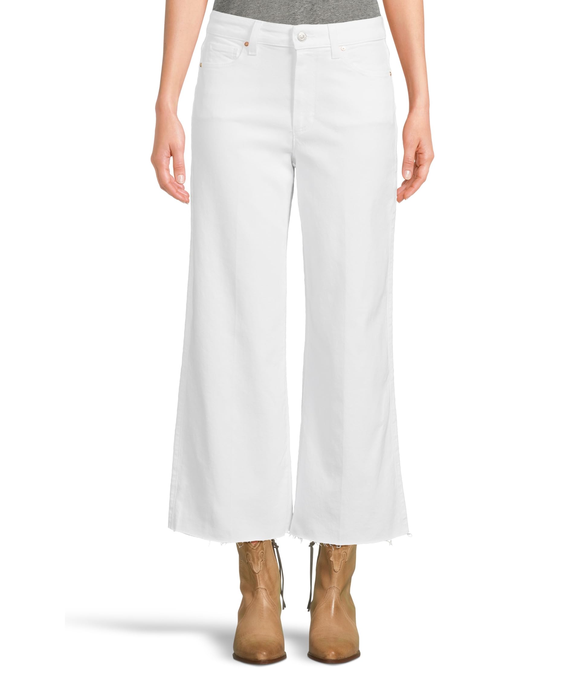 Anessa Raw Hem in Crisp White