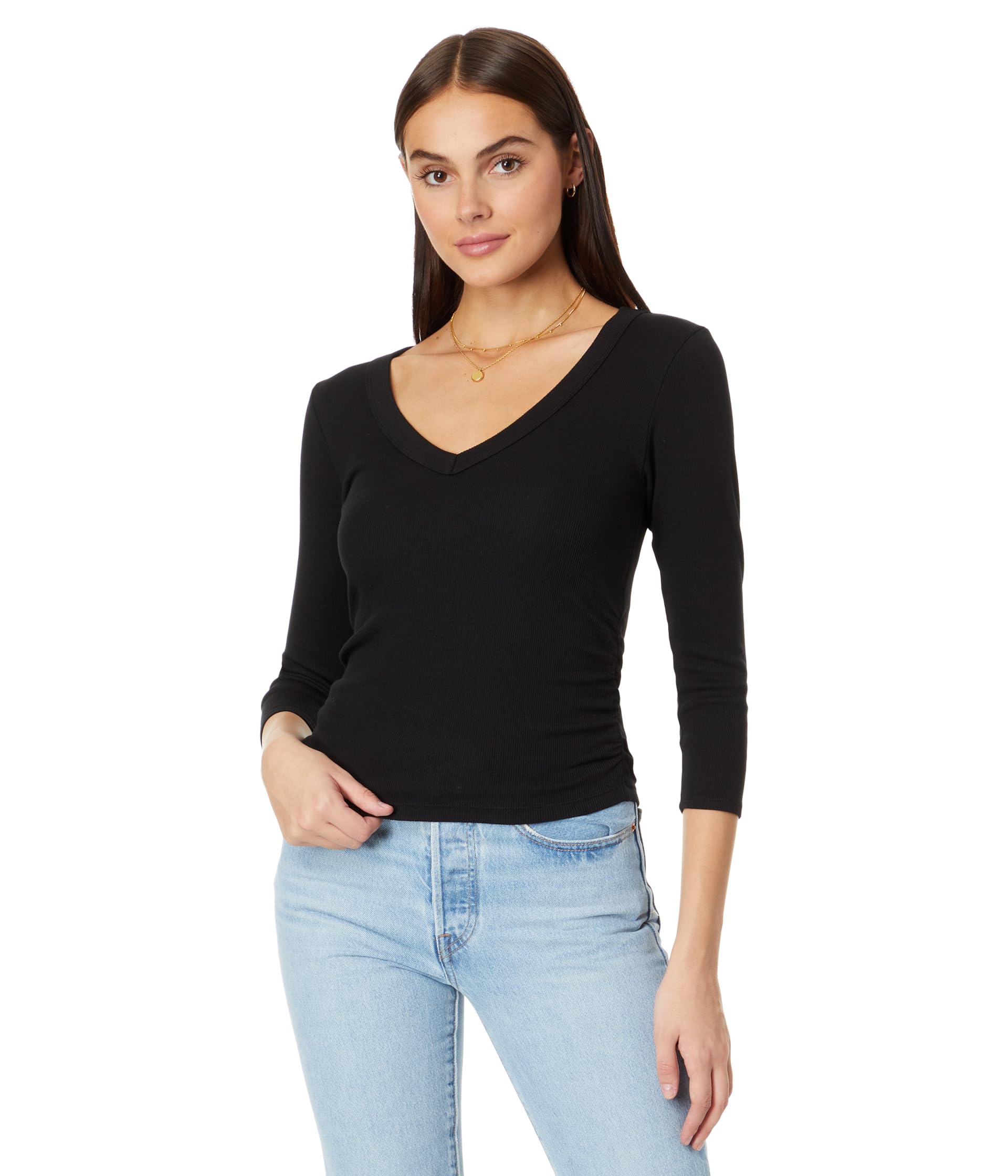 Женский кроп-топ Enid 3/4 Sleeve V-Neck Michael Stars