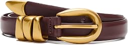 Triple Metal Keeper Belt in Leather