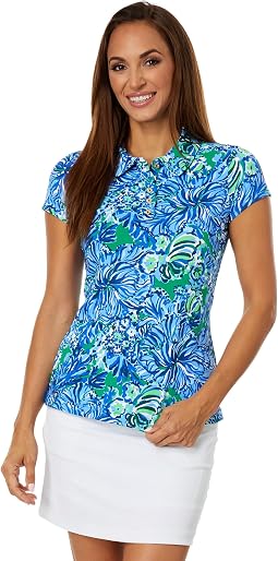 Lilly Pulitzer поло Frida Scallop с защитой UPF 50