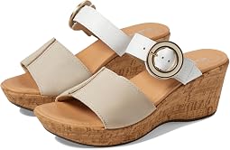 Beige Nubuck/Soft White Leather